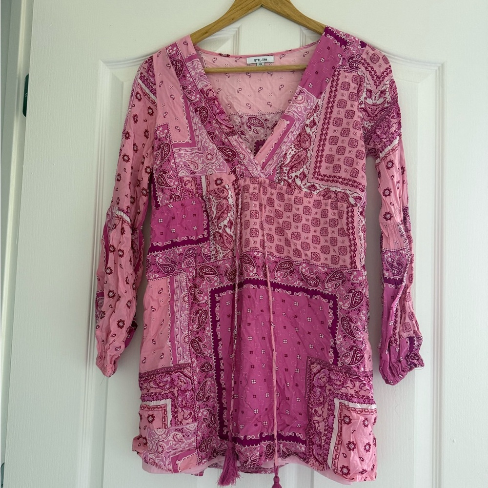 Vici Pink Patchwork Dress